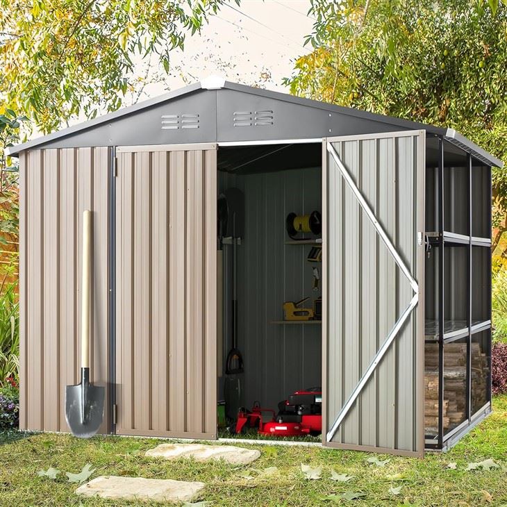 Utility Shed With Shelves